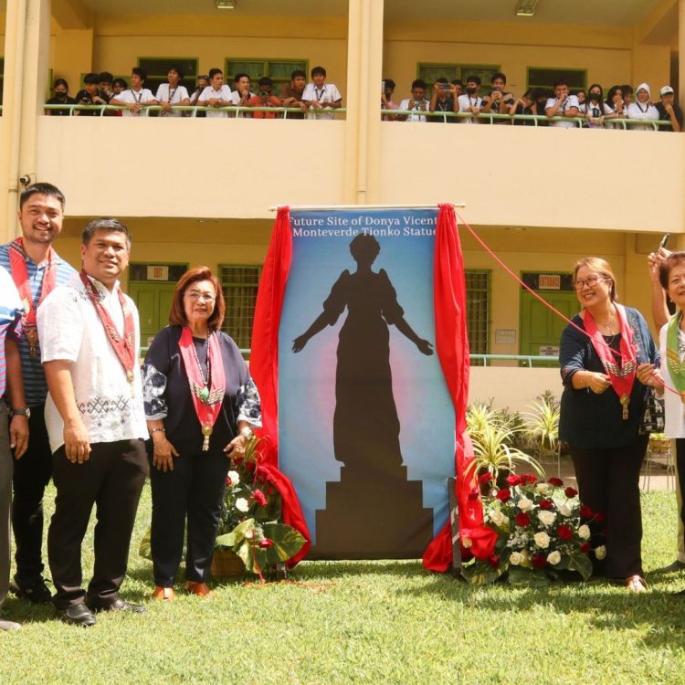 The future site of the Doña Vicenta Monument at the Senior High grounds